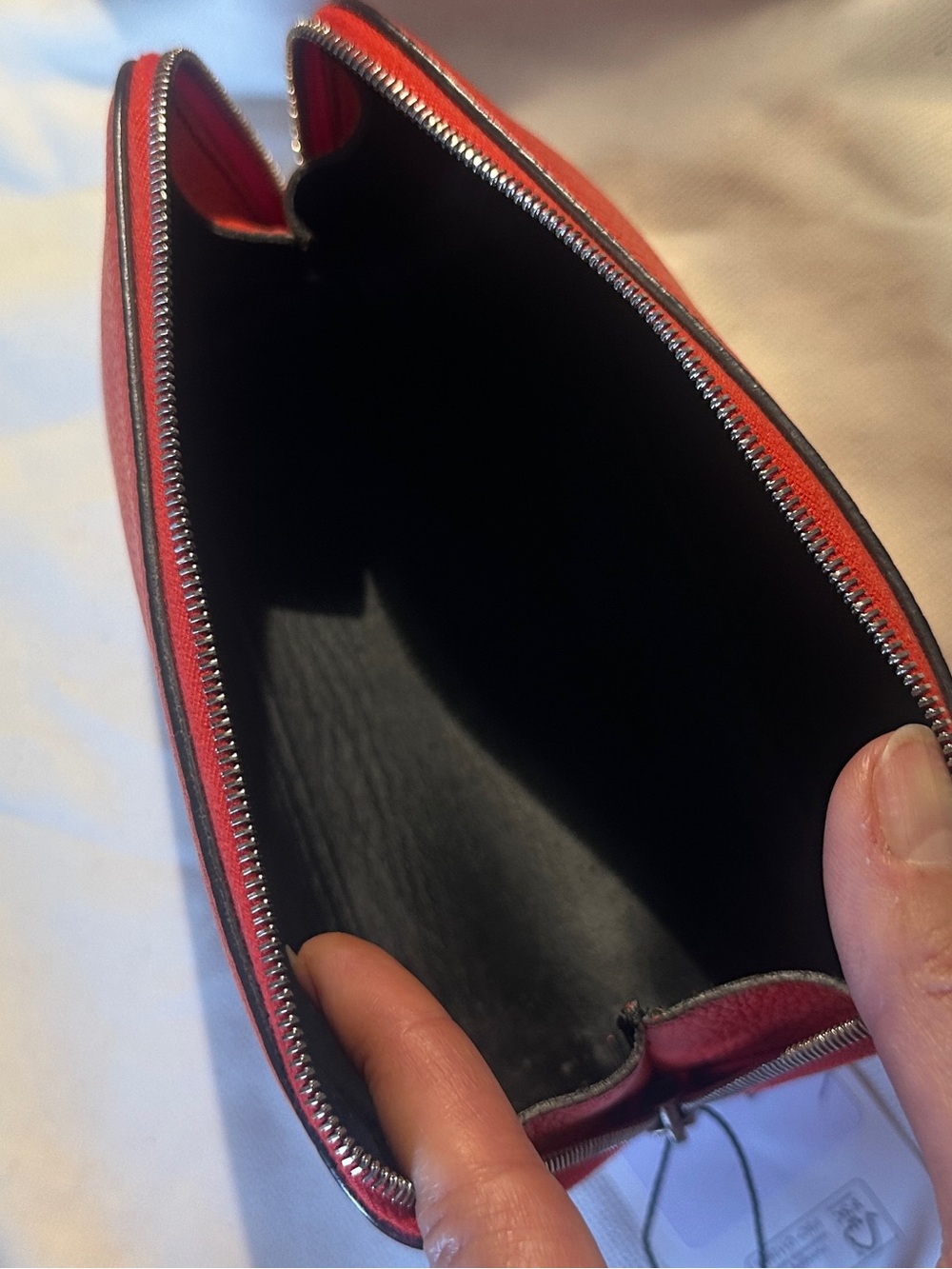 Celine Red Leather Cosmetic Pouch - Picture 10 of 15